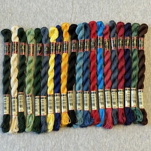 20 DMC Coton Perle Size 5 Thread 100% Cotton Assorted Colors No Repeats - Picture 1 of 5