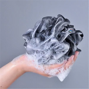 Esponja de baño esponja de ducha suave puf de malla grande exfoliante bola de fregado corporal - Imagen 1 de 7