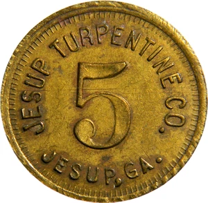 Ficha de madera Jesup, GA, Jesup Turpentine Co. 5 (04313) - Imagen 1 de 3
