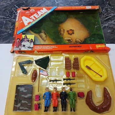 Juego de cuarteles generales de combate Galoob A-Team 1983 de colección caja incompleta Foto 1 de 4