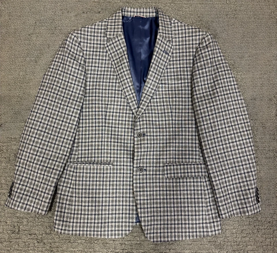 Tommy Hilfiger Blazer Hombre 38S Cuadros Ventana 2 Botones Foto 1 de 4