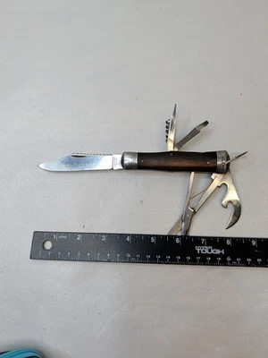 "C. Jul. Herbertz" Rostfrei German c.1959's  Mahogany handle Scout-Pattern knife - Image 1 of 4