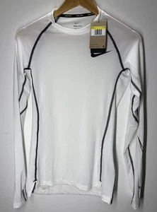 Nike Pro Men’s Training DD1990 Tight LS White Sweatshirt Brand New Size Small - Picture 1 of 8