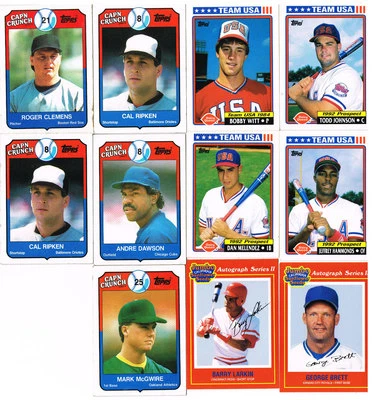 11 Assorted Topps & MSA Baseball Trading Collector Cards 1989-92 - Image 1 of 2