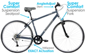 Windsor Rover X4 Adventure Hybrid Bicycle For Tall Riders Sram Shifting Comfort - Picture 1 of 1