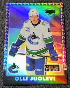 O-Pee-Chee Platinum 2020/15 pata de gallo púrpura Olli Juolevi Rainbow Rookie radiocontrol - Imagen 1 de 2