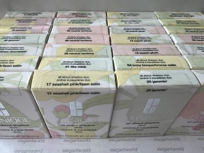 Clinique ALL ABOUT SHADOW DUO EYESHADOW .07oz./2.2g 100% AUTHENTIC. CHOOSE COLOR - Image 1 of 4