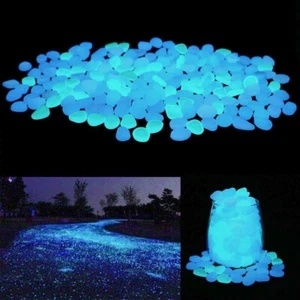 200 PCS Glow in The Dark Garden Pebbles Stones Rocks for Yard Walkways Decor DIY - Picture 1 of 7