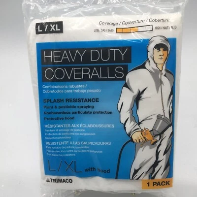 Trimaco сверхпрочный комбинезон размер L/XL с капотом краска пестицид не ослепительный новый. - Изображение 1 из 4