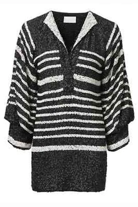 RARE H&M Conscious Exclusive Sequin Striped Dress Size S EU 38 UK 10 - Picture 1 of 7