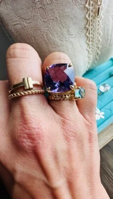 💜💜 Anillo Brilla Amatista Oro Amarillo 18k Tiffany & Co, Talla 6💜💜 Foto 1 de 4