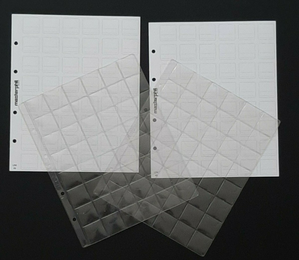 Ettonsun 10 Fogli Portamonete Per Raccoglitore - 300 Tasche Con Patella, PVC Senza Acidi, 9 Fori Standard, 27,8x20,2 Cm - 4