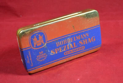 Vintage German Tobacco Tin  Metal Box Case "Dobbelmann Spezial - Shag" Original - Image 1 of 4