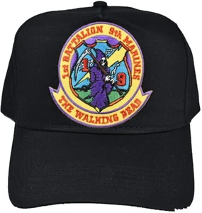 SOMBRERO 1ST BATALLÓN 9TH MARINES THE WALKING DEAD - NEGRO - Negocio propiedad de veteranos - Imagen 1 de 1