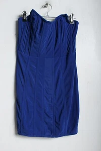 Missguided Womens Strapless Corset Bodycon Dress - Blue - Size 8 Petite (A6) - Picture 1 of 3