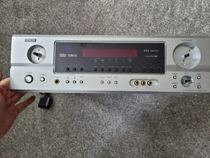 Denon Receiver AVR-1705 6.1 Channel AUX TV DVD CD TUNER Silver - Spares/Repairs - Picture 1 of 6