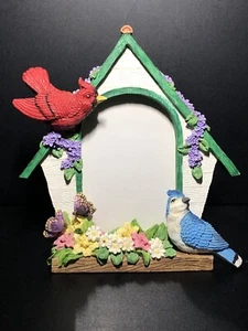 3D Birds Vintage Picture Frame Florals Butterflies - Picture 1 of 8