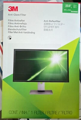 3M Privacy Filter Anti-Glare  for 23" Widescreen Monitor - AG230W9B - NEW - Image 1 of 2