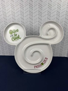 2020 EPCOT Food & Wine Festival Olive To Cook Passholder Mickey Serving Plate - Picture 1 of 5