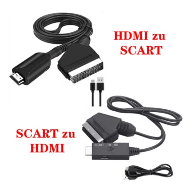 HDMI zu SCART Konverter SCART auf HDMI Adapter Video Audio Konverter Videokabel - Bild 1 von 4