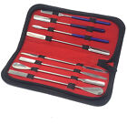 Scientific Lab Stainless Steel Laboratory Spoon Spatula Set 8Pc w/Carrying Case