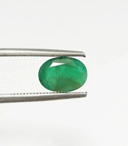 1.91Ct Natural Oval Cut Top Green Zambian Emerald Genuine AAA Quality Loose Gems - Picture 1 of 12