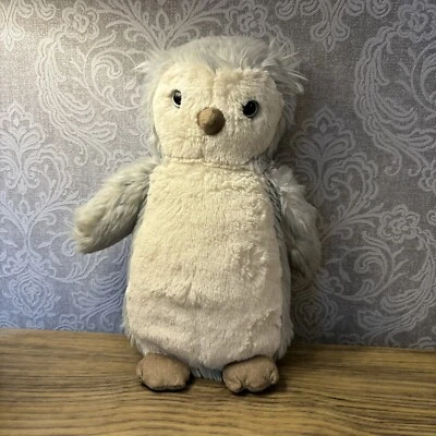 Jellycat Medium Bashful Owl Chick - Birch Grey Colouring Owl Soft Toy Medium 9" - Image 1 of 4