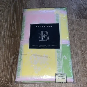 Spring Easter Vinyl 60x102 Oblong Tablecloth Easy Care Newbridge Pastel Back New - Picture 1 of 3