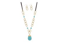 Occasions Gift Giving Teardrop Stone Chain Layered Long Necklace Set Occasions Gift Giving Teardrop Stone Chain Layered Long Necklace Set