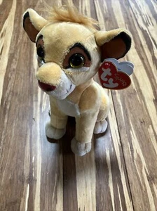 TY Sparkle Disney Lion King Simba Cub 7” Beanie Baby Plush Stuffed Animal Toy - Picture 1 of 5