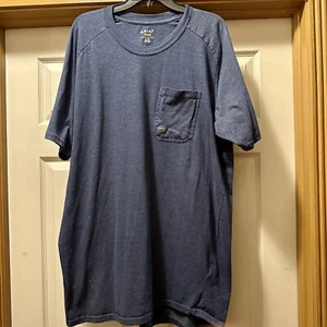 Ariat Shirt Mens 2XL Tall Blue Rebar Short Sleeve Workwear Front Pocket Cotton - Picture 1 of 8