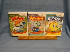 WII PAJAMA SAM, FREDDI FISH &SPY FOX COLLECTION - Picture 1 of 2