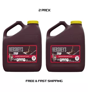 Hershey's Chocolate Syrup, Bulk Jug 7 Lb 8 Oz Fat Free and Gluten Free 2 Pack - Picture 1 of 1