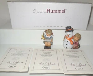 STUDIO GOEBEL BERTA HUMMEL MINATURE CHRISTMAS ORNAMENTS FIGURINE SET # 96047 LOT - Picture 1 of 10