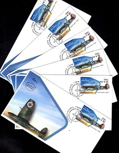 ISRAEL FDC 2019 AIR FORCE SPITFIRE CAJERO AUTOMÁTICO MÁQUINA #00001 JUEGO DE ETIQUETAS DE 6. X45975 - Imagen 1 de 2