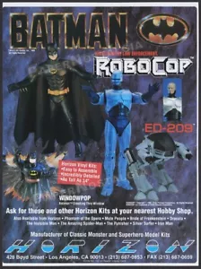 Batman / Robocop - Original 1990 Trade AD / ADVERT_ Horizon 1989 Model Kits Ad - Bild 1 von 1
