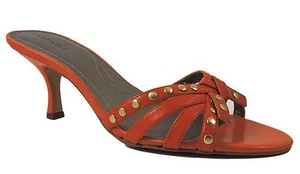 Tahari Women's Sammi Slides Apricot Leather Sandals Size 9 Medium (B, M) - Picture 1 of 6