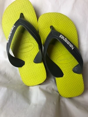 Chanclas Havaianas Juveniles - Gris Verde Lima Niños Talla 25-26D (US 9 Niños) Usadas en Excelente Condición Foto 1 de 4