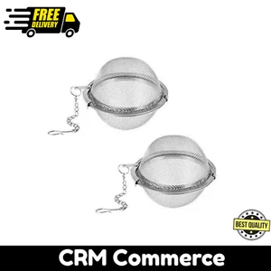2PCS Stainless Steel Mesh Tea Infuser Diffuser Strainer Steeper For Filtering - Afbeelding 1 van 6