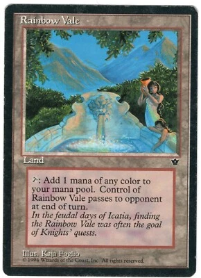 MTG RAINBOW VALE FALLEN EMPIRES RARE LAND LP RESERVE LIST Visit My eBay Store - Image 1 of 2