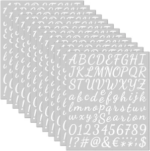 Stick-On Vinyl Letters and Numbers, White, 1-Inch Self Adhesive Stickers  - Picture 1 of 12