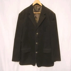 Tasso Elba Brown Corduroy Sport Coat Blazer Jacket Lined Notched Lapel Men's L  - Picture 1 of 11