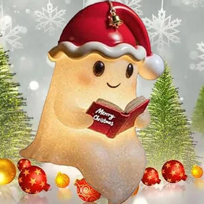 15CM Niedliche Geister-Leselampe – Weihnachten Cute Ghost Reading Book Lamp - Bild 1 von 4