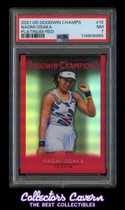 2021 UD Goodwin Champions Platinum Red #15 Naomi Osaka PSA 7 (NM) - Picture 1 of 2