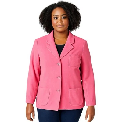 Chaqueta Blazer Requisitos Rosa Mezcla Lana Talla 16 Barbiecore Coquette Y2K Foto 1 de 4