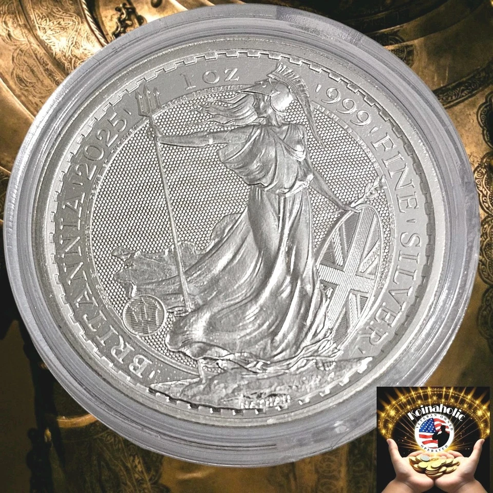 2025 Britannia .999 Silver Bullion Coin ,  Brilliant Uncirculated Fast  Ship🚢  - Image 1 of 4