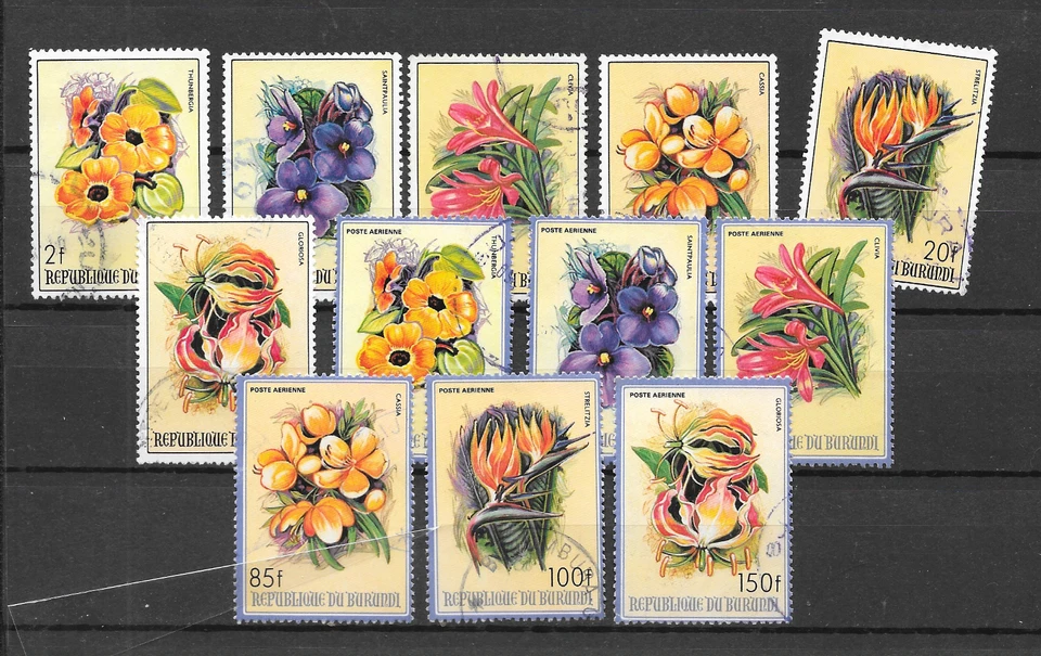 BURUNDI - 1986 Flores - Juego completo - FU Foto 1 de 1