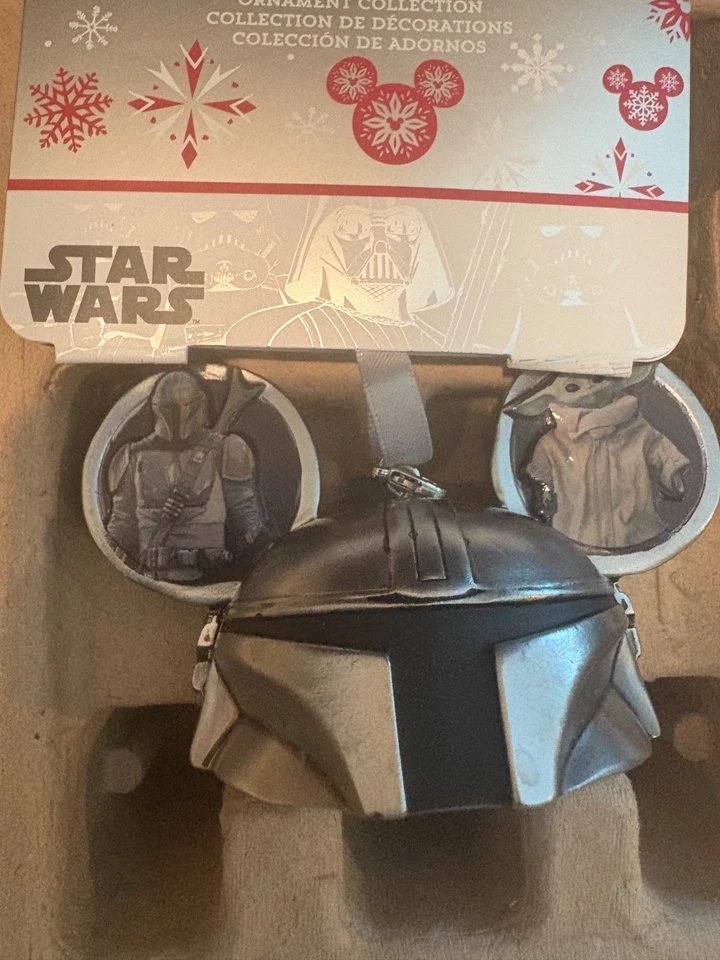 Disney World exclusivo Star Wars Mandalorian Mickey orejas con personajes artista Foto 1 de 1
