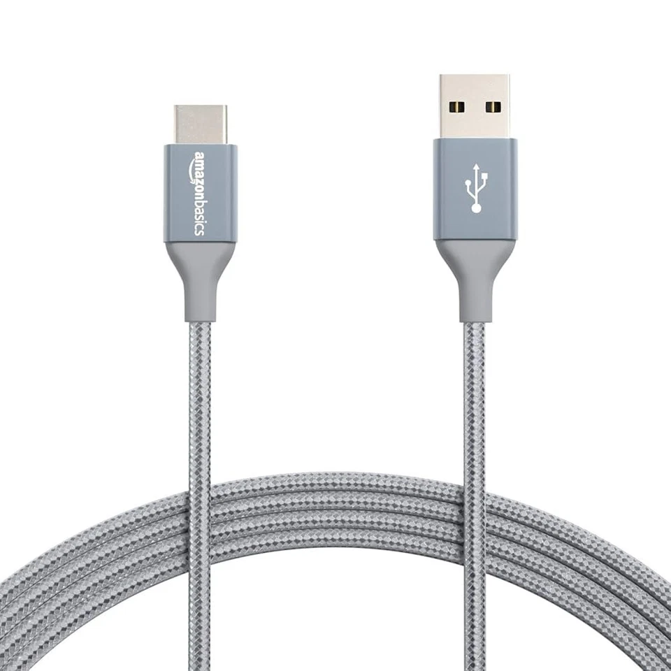 Кабель быстрого зарядного устройства Amazon Basics с USB-C на USB-A, 10 футов - Изображение 1 из 1