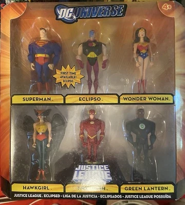 Mattel DC Universe Justice League Unlimited 2009 paquete de 6 Justice League eclipsed Foto 1 de 2